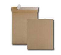Caja de 250 bolsas de fuelle Kraft armado marrón 340 x 465 130 g/m2 banda de protección