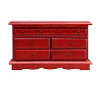Caja de 4 cajones en miniatura de madera blanca vintage para casas de muñecas de escala 1/12 Mostrar muebles en miniatura de cajones múltiples