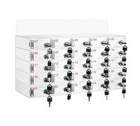 Caja de 40 ranuras para teléfono móvil con cerradura, solución transparente de almacenamiento de oficina para una gestión segura de dispositivos, ideal para empleados de fábrica y lugares de trabajo