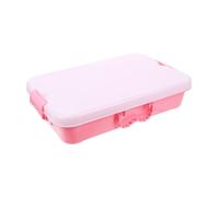 Caja De Acabado De Plástico Bandeja De Juego Cajas De Suministros para Caja De Arena con Tapa Caja De Arena para Bandeja De Arena Al Aire Libre Rosa El Plastico