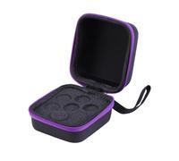 Caja de Aceites Esenciales Portátil Eva de 7 Ranuras 5 Ml | Protección Ligera Divisor Interno, Uso en Casa o Viaje, Color Púrpura, para Botellas Roller