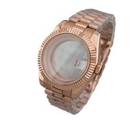 Caja de Acero Inoxidable 316L Miyota 8285 for Hombre, 39 mm/40 mm, con Correa Cristal Zafiro y Accesorios for el Movimiento(Rose,39mm-29mm dial)