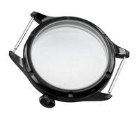 Caja de Acero Inoxidable 316L Pilot de 44 mm con Cristal Mineral, Compatible con Movimiento ETA6497/6498/ST3600/3621 for Reloj de Hombre.