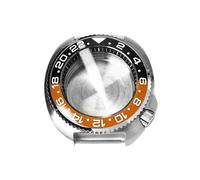 Caja de Acero Inoxidable 43,6 mm con Cristal Zafiro Repuesto y Anillo Inclinado Tortuga, Accesorios Movimiento NH35A/NH36A(3)