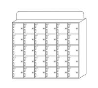Caja de acrílico blanco de 30 ranuras para teléfono con cerradura, almacenamiento móvil seguro para oficinas, escuelas, eventos, espacios públicos, ahorra espacio, perfecto para lugares de trabajo