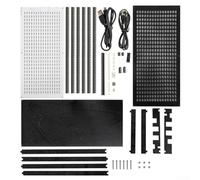 Caja de acrílico LED para kit de analizador de espectro 288 luces Acrílico | 288 LED de alto brillo, patrones de música dinámicos, montaje de bricolaje, cable de audio incluido, para opción de luz