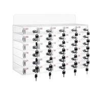 Caja de acrílico para teléfono, 80 ranuras seguras para teléfonos con cerradura, ideal para oficina, aula y exámenes, taquillas de teléfono para empleados para seguridad