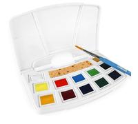 Talens Art Creation Caja de bolsillo de pintura para acuarela con 12 colores, pincel y esponja | Pintura para adultos