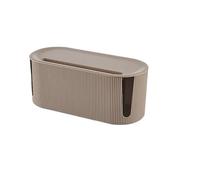 Caja de administración cables almacenamiento Toma conexión enrutador inalámbrico Caja para cables(Brown)