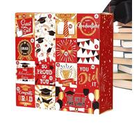 Caja de Adviento de graduación 2026, cuenta regresiva de 16 días rellenable, caja vacía de graduación de secundaria, para eventos de celebración de fiesta de secundaria