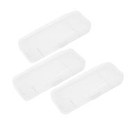 Caja de Afeitadora de Plástico, 3 Unidades Transparente para Viaje y Aseo | Estuche Compacto y Ligero, Diseño Multifuncional, para Kit de Aseo Masculino, Compatible Recambios y Cuchillas