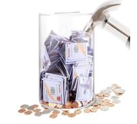 Caja de ahorro de acrílico - Caja de dinero transparente, tarro de monedas reutilizable duradero | Construcción clara con estructura fuerte, herramienta de aprendizaje divertida para niños
