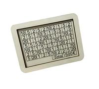 Caja de ahorro de madera con números de objetivos para educación financiera, bolígrafo para decoración del hogar incluido