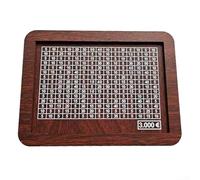 Caja de ahorros de madera con contador de números y ranuras dobles, diseñada para un fácil seguimiento de los ahorros de monedas y billetes hacia objetivos (3000 marrón oscuro)
