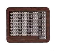 Caja de ahorros de madera con contador de números y ranuras para monedas, ayuda a construir disciplina financiera y rastrear el progreso hacia objetivos (5000 marrón oscuro)