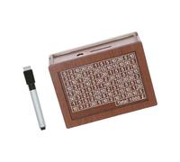 Caja de ahorros de Madera con Panel Contador de Libras Transparente y Detalle de planificación de cálculo de Dinero para hogar, Tarro de reservas de Libras británicas