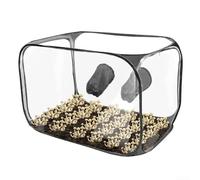 Caja de aire para cultivar hongos en casa, cuenta con mangas con cremallera y guantes para manipular materiales sin exposición (negro)