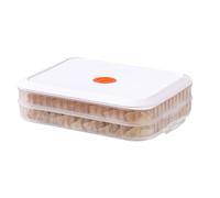 Caja de albóndigas, contenedor de almacenamiento apilable para congelador, organizador de mantenimiento fresco con tapa, bandeja que ahorra espacio, Wonton, fideos, uso de galletas para cocina