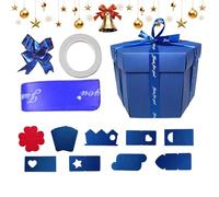 Caja de álbum de fotos DIY - 8 capas reutilizables, suministros de embalaje de Navidad, caja romántica rebotante, para padres, parejas, amigos, estudiantes, cumpleaños, vacaciones, graduación, boda