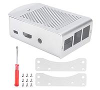 Caja de Aleación de Aluminio Plateada para3 B+ 2B, Caja Protectora de Refrigeración para Placa Base con Soporte Móvil, 30% Más Gruesa, Excelente Disipación de Calor.