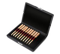 Caja de alenaje del caso de Reed de Oboe, caja de alenamiento de madera del sostenedor de la caja de Reed del cuero de la PU para 10/12 / 20pcs Reeds Cover