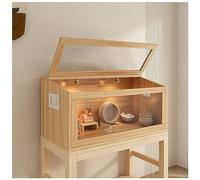 Caja de alimentación para pollos, jaula para hámster para animales pequeños, fácil de montar y limpiar, ideal para conejos y cobayas, hábitat 3 en 1