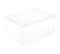 Caja de alimentación para reptiles, caja de cría, terrarios acrílicos transparentes, hábitat transparente para lagartos, invertebrados, caja de alimentación