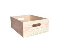 Caja de almacenaje apilable pino macizo 60x40x15cm