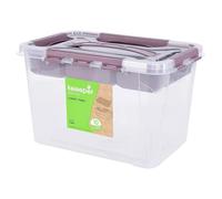 Caja de almacenaje de 6,6 litros, tapa con asa, 29x19x18, colección Hubert