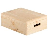 Caja de almacenaje de madera maciza de pino con tapa 14x40x30cm