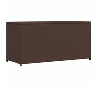 Caja de almacenaje jardín ratán sintético marrón 120x50x60 cm
