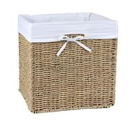 Caja De Almacenaje Plegable De Junco Marino - 32 X 32 X 32 Cm