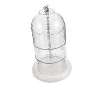 Caja de almacenaje vitrina de cosméticos organizadores de conformación estuche suave Almacenamiento de tocador contenedor de maquillaje en polvo el plastico Transparente