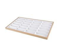 Caja de almacenamiento 24 Gafas de terciopelo de cuadrícula Gabinete de gabinete de sol exhibición Gafas de gafas Gafas de almacenamiento Caja de almacenamiento Caja de almacenamiento (blanco