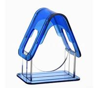 Caja de almacenamiento acrílica compatible con TAMAGOTCHI Paradise Collectibles, diseño transparente y azul, organizador a prueba de polvo de 14 x 11 x 7 cm (azul)