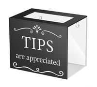 Caja de almacenamiento acrílica con cerradura perfecta para sugerencias y donaciones, diseño compacto para una fácil colocación (clásico negro)