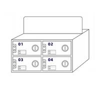 Caja de almacenamiento acrílica para teléfono móvil, organizador para suministros de oficina en casa y reuniones, diseño transparente para una organización eficiente