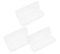 Caja de Almacenamiento Afeitadora Manual 3 Piezas Transparente | Viajes y Kit de Aseo, Fácil de Limpiar, Diseño Compacto Multifuncional