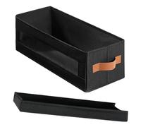 Caja de almacenamiento apilable con tapa protectora con ventana de visión, materiales Oxford con capacidad para 32 discos para organización de medios, multiusos, con ventana de visión, diseño apilable