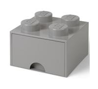 Caja De Almacenamiento Apilable LEGO Con 4 Perillas, 1 Cajón, Color Gris Piedra