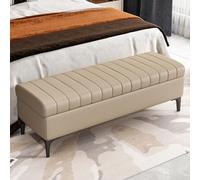 Caja de Almacenamiento, Banco Zapatero Minimalista Moderno con Asiento tapizado, Banco de Entrada con Rica Tela bouclé, Banco Grande al Final de la Cama, Banco de sofá de Sala de e