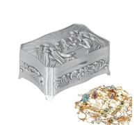 - Caja de almacenamiento - Caja de joyería reutilizable vintage, caja organizadora de tesoros | collar, pendiente, recuerdo, reliquia, regalo, exhibición de viaje, colección, decoración y