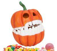 Caja De Almacenamiento Calabaza Halloween,Contenedor de Dulces para Halloween | Contenedor Artesanal Ligero Decoración Otoño Merienda Adultos