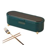 Caja de almacenamiento Chopsticks - de utensilios de drenaje, contenedor cubierto de cubiertos, soporte de soporte vertical | Estructura del organizador de mesa a prueba de polvo ventilado, coci