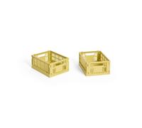 Caja de almacenamiento Colour Crate Mini Set de 2 Amarillo Polvoriento