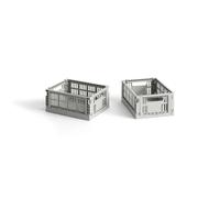Caja de almacenamiento Colour Crate Mini Set de 2 Gris Claro
