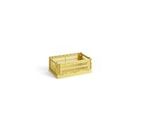Caja de almacenamiento Colour Crate Pequeño, amarilla polvorienta