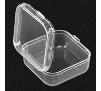 Caja de almacenamiento compacta con cubierta a prueba de polvo para joyas, tapones para los oídos y más, paquete de 20