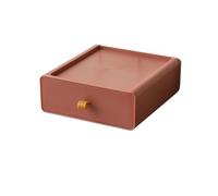 Caja de Almacenamiento con cajón Escritorio, apilable, a Prueba Polvo, asa, Organizador artículos Diversos Gran Capacidad, Suministros for el hogar(M-Red)
