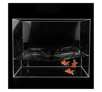Caja de almacenamiento con cajón y bandeja, caja de exhibición de acrílico de 0,2 pulgadas de espesor, bandeja de fotografía creativa transparente con tanque de agua poco profundo, gabinete de exhibic